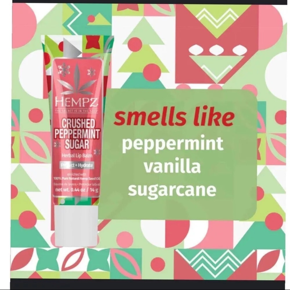 Hempz Crushed Peppermint Sugar Herbal Lip Balm 3-Pack Set NWT
